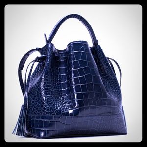 NWT|ZARA Croc Embossed Bucket Bag